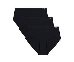 Under Armour Women's 3-Pack Pure Stretch No Show Hipster Underwear - Seamless Invisible Fit, No VPL, Ultra-Soft, All-Day Comfort