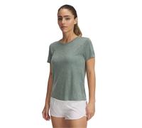 Under Armour Womens Camo Crew Neck Short Sleeve Running Top in Green - Size 14 UK