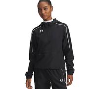 Under Armour Women's Challenger Anorak, Ladies' Jacket with Half-Zip Front, Water-Repellent Women's Anorak for Training and Outdoor Wear,Black / / White,XL