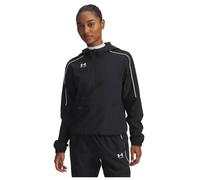 Under Armour Women's Challenger Anorak, Ladies' Jacket with Half-Zip Front, Water-Repellent Women's Anorak for Training and Outdoor Wear,Black / / White,MD