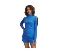 Under Armour Women's Challenger Midlayer - Soft Long-Sleeve w/ Thumbholes - Blue Atlantis/Hi-Vis, XL