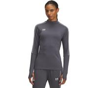 Under Armour Women's Midlayer Challenger - Soft Long-Sleeve with Thumbholes - Castlerock/White SM