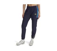 Under Armour Women's Challenger Warmup Pants, Women's Tracksuit Bottoms with Pockets, Water-Repellent Jogging Bottoms for Training and Outdoor Pursuits,Washed Navy / / High Vis Yellow,LG