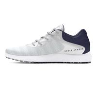 Under Armour Women's Charged Breathe 2 Knit Spikeless Cleat Golf Shoe, (103) Halo Gray/Midnight Navy/Metallic Silver, 6.5