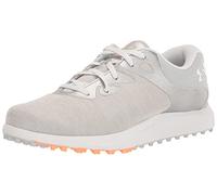 Under Armour Womens Charged Breathe 2 Knit Spikeless Cleat Running Shoe, (100) Halo Gray/Halo Gray/White, 7.5
