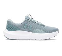 Under Armour Women's Charged Surge 4, Comfortable Women's Runners with Breathable Mesh Upper Design, Durable and Responsive Ladies' Trainers,Serpentine / Jasper Blue / Metallic Serpentine,3.5