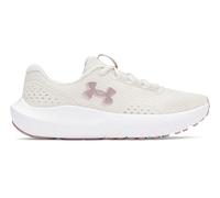 Under Armour Women's Charged Surge 4, Comfortable Women's Runners with Breathable Mesh Upper Design, Durable and Responsive Ladies' Trainers,Summit White / Tourmaline Pink / Metallic Tourmaline Pink,4