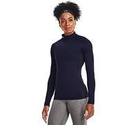 Under Armour Women's ColdGear Authentics Mock Neck, Midnight Navy (410)/White, XL