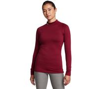 Under Armour Womens ColdGear Mock Neck Long Sleeve Top in Red - Size UK 0-2 (Womens)