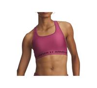 Under Armour Women's Crossback Mid Bra, Medium-Support Sports Bra for Cycling and Weight Training, Ladies' Activewear with Removeable Cups,Fuchsia Dusk / / Dark Maroon,XXL
