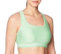 Under Armour Women's Crossback Mid Impact Sport-bh Bra, Opaque, (350) Matrix Green/Matrix Green/White, XS