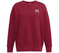 Under Armour Womens Essential Fleece Crew Sweatshirt Red 12