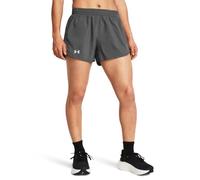 Under Armour Women's Fly by 3in Shorts, Lightweight and Comfortable Women's Gym Wear, Ladies' Sports Shorts with Ventilation Panels and Zip Pocket,Castlerock/Castlerock/Reflective,LG