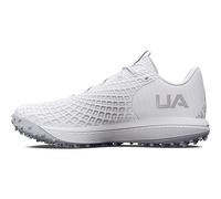 Under Armour Women's Glyde 2.0 Turf Softball Shoe, (100) White/White/Metallic Silver, 6.5