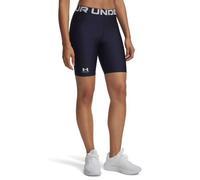 Under Armour Women's HeatGear 8in Short, Breathable and Fast-Drying Sports Shorts, Comfortable Women's Shorts with Odour Control Technology,Midnight Navy / / White,XXL