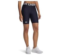 Under Armour Women's HeatGear 8in Short, Breathable and Fast-Drying Sports Shorts, Comfortable Women's Shorts with Odour Control Technology,Midnight Navy / / White,XS