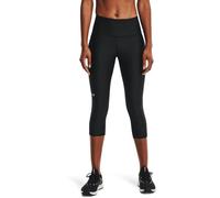 Under Armour Womens HeatGear Armour High Waisted Pocketed No-Slip Capri, Black (001)/White, Medium Short