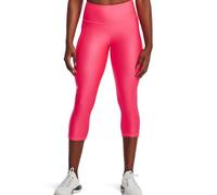 Under Armour Women's HeatGear High Waisted Pocketed No-Slip Capri Leggings, (683) Pink Shock / / White
