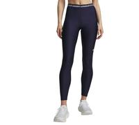 Under Armour Womens HeatGear Leggings - Mid Navy/White - 10 UK R - Mid Navy/White - 87% Polyester/13% Elastane