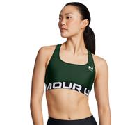 Under Armour Womens HeatGear Mid Branded Sports Bra in Green - Size UK 4-6 (Womens)