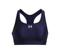 Under Armour Women's HeatGear Mid Padless Sports Bra , Midnight Navy, S