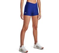 Under Armour Women's HeatGear Mid Rise Shorty Short, Royal Blue (400)/White, M