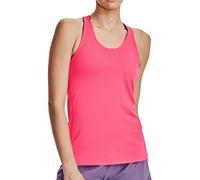 Under Armour Women's HeatGear Racer Tank T-Shirt, (683) Pink Shock/Perfection/Iridescent, M