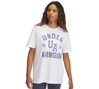 Under Armour Womens Heavyweight Collegiate Oversized T-Shirt in White Cotton - Size UK 12-14 (Womens)