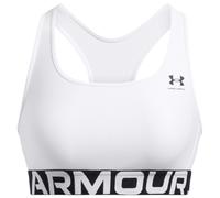 Under Armour - Women's HG Authentics Mid Branded - Sports bra size S, white