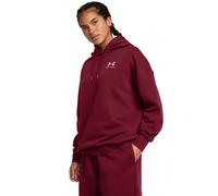 Under Armour Womens Icon Fleece Oversized Hoodie in Red Cotton - Size UK 4-6 (Womens)