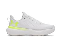 Under Armour Women's Infinite Sneaker, (106) White/Distant Gray/High Vis Yellow, 8