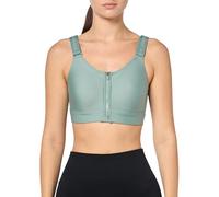 Under Armour Women's Infinity High Impact Zip Sports Bra, (348) Silica Green / / Silica Green, (Large) A/C
