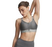 Under Armour Womens Infinity High Impact Zip Sports Bra, (709) Clay Green / Titanium / Clay Green, (Small) D/DD