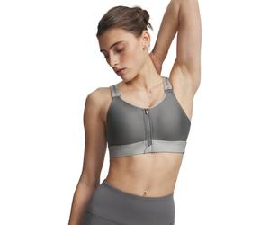 Under Armour Womens Infinity High Impact Zip Sports Bra, (709) Clay Green / Titanium / Clay Green, (X-Small) D/DD