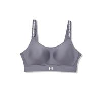 Under Armour Women's Infinity Mid Impact Sports Bra, (026) Castlerock / / White, D/DD (L)