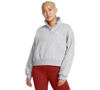 Under Armour Womens Icon Half Zip Oversized Fleece Top - Grey - Grey - 2 UK