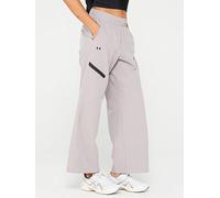 UNDER ARMOUR Womens Lifestyle Unstoppable Woven Wide Leg Pants, Grey, Size L, Women Grey