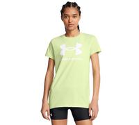 Under Armour Women's Live Sportstyle Graphic Short Sleeve Crew Neck T-Shirt, (383) Retro Green / / White, L