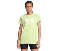 Under Armour Womens Live Sportstyle Graphic Short Sleeve Crew Neck T-Shirt, (383) Retro Green / / White, Large