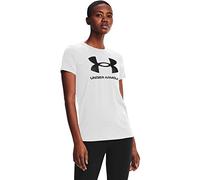 Under Armour Women's Live Sportstyle Graphic Short-Sleeve Crew Neck T-Shirt , White (103)/Cerise , Medium