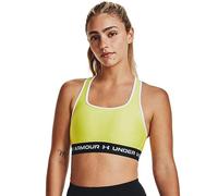 Under Armour Womens Medium Support Crossback Sports Bra Top Lime Yellow S