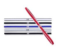 Under Armour UA Mini Headbands (6pk), Thin Sports Headbands, Pack of 6 Hair Bands Women, Red (Red/Black/White (600)), one size