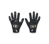 Under Armour Women's Motive Softball Gloves, (001) Black / Black / Metallic Gold, Medium