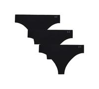 Under Armour - Women's Pure Stretch Solid Thong Pants 3 Pack - Everyday base layer size L, black