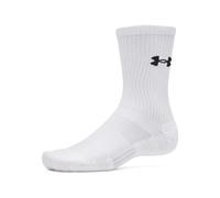 Under Armour Women's Performance Cotton 3-Pack Crew Socks - White/Ultimate Black - Size: Small