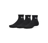 Under Armour Women's Performance Cotton 3-Pack Quarter Socks - Ultimate Black/White - Size: Large