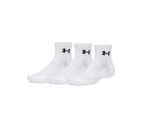 Under Armour Women's Performance Cotton 3-Pack Quarter Socks - White/Ultimate Black - Size: Large