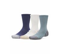 Under Armour Women's Performance Tech 3-Pack Crew Socks - Jasper Blue/Summit White/Castlerock - Size: Large