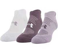 Under Armour Women's Play Up No Show Tab Socks, 3-Pairs, Mauve Pink Assorted, Medium