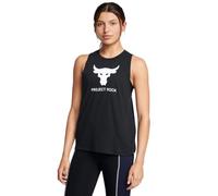 Under Armour Women's Project Rock Sportstyle Tank Top, (001) Black / / White, S